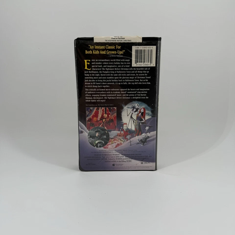 Tim Burton's The Nightmare Before Christmas (Clamshell VHS, 1994) - Image 3 of 4