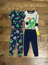 NWT  Baby Boys Carter's Just One You 4 piece Pajama Set Long Sleeves 12 M