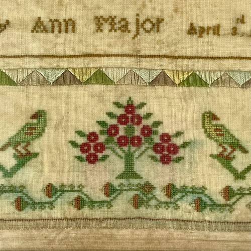 Needlework Sampler April 3rd 1834 Victorian Antique Poetry by Lucy Ann Major - Picture 7 of 19