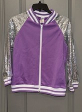 Weissman Dance Jacket Purple W/ Silver Sequin Sleeves, MA