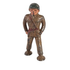 Barclay Podfoot Toy Soldier Officer B235 Khaki Vintage Antique Dimestore B 235