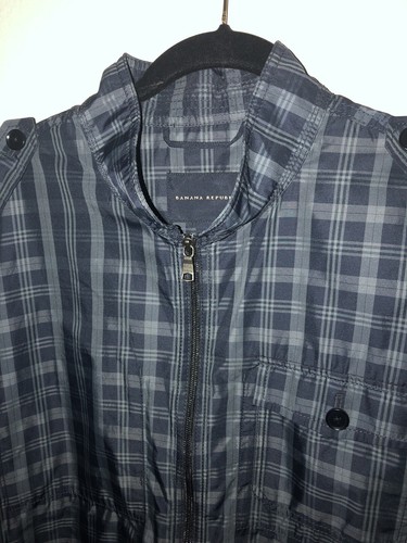 Giacca da uomo Banana Republic colore nero grigio taglia XL RARA $130 - Foto 3 di 9