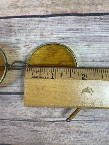 Vintage Amber Round Lens Sunglasses - Picture 7 of 10