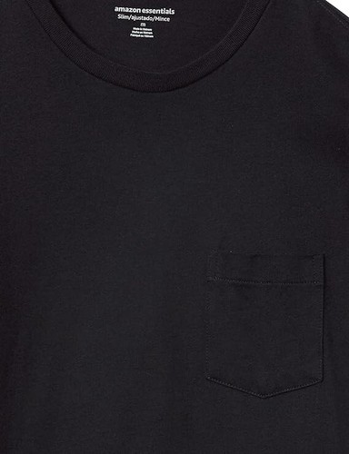 Essentials Men's Slim-Fit Long-Sleeve T-Shirt, Lightweight Cotton, Black, Medium - Picture 5 of 7