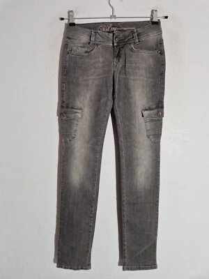 De Corp by Esprit Damen Cargo-Jeans W 26 L32 grau Used Look neu - Bild 1 von 4