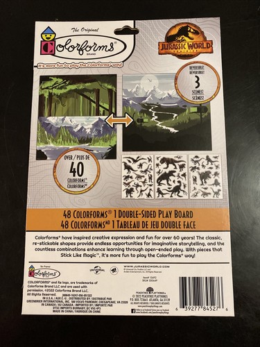 Colorforms Jurassic World Sticker Story Adventure - Over 40 Colorforms! - New - Picture 2 of 2