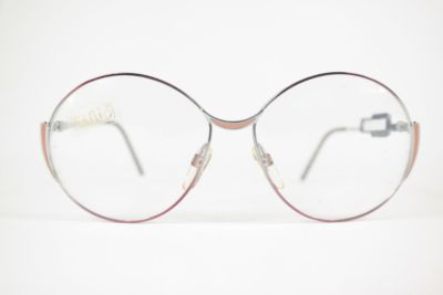 Vintage Safilo LineaTaliana 208 55[]14 130 Silber oval Brille eyeglasses NOS