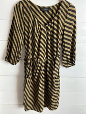 Anthropologie Corey Lynn Calter Stripe 100% Silk Dress Sz 2