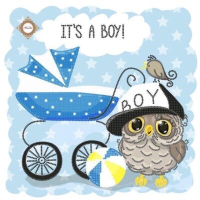 It's a boy - Perlenstickset, Perlen Kreuzstich, Kindermuster, Perlenset