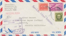 FLUGPOST 1960, zwei Pra.-R-Lupo-Bf m. int. MiF beide m. prov. R-Stempel u. selt.