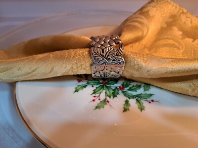 Silver Art Godinger Silver Napkin Rings Vintage Godinger Silver Art Company  Grape Napkin Rings Set Of Four For Sale On Ruby Lane