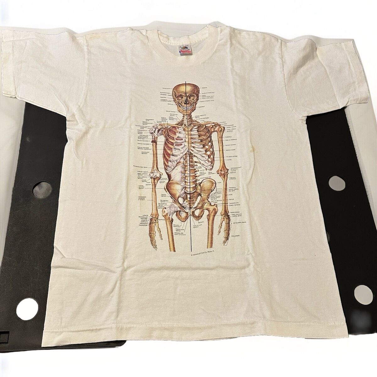 【oan】Elec Skeleton Vintage Washing Short Sleeve T-Shirt Vintage Anatomical Skeleton Shirt Large Kurt Cobain | eBay