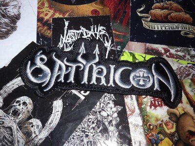 Satyricon shape patch gestickt Gorgoroth Immortal (Silver ) Enslaved Horna