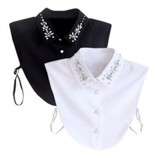 Stylish Pearl Peter Pan Fake Collar Detachable Shirt Dickey False Collar C 2-...