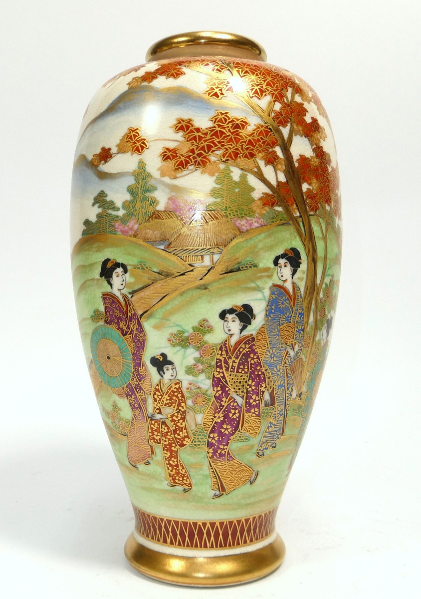 Satsuma Vase Japan Soko China Geisha B-12 | eBay