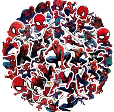 50x Aufkleber Marvel Superhelden Spiderman Stickerbomb Sticker Laptop Comic