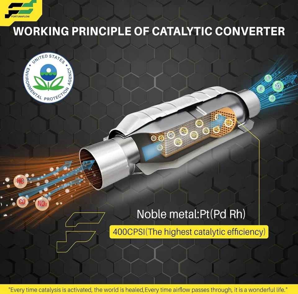 [Front Right]FortunaFlow 催化转换器 兼容雷克萨斯 ES300 2002-20 — 第 3/4 张图片