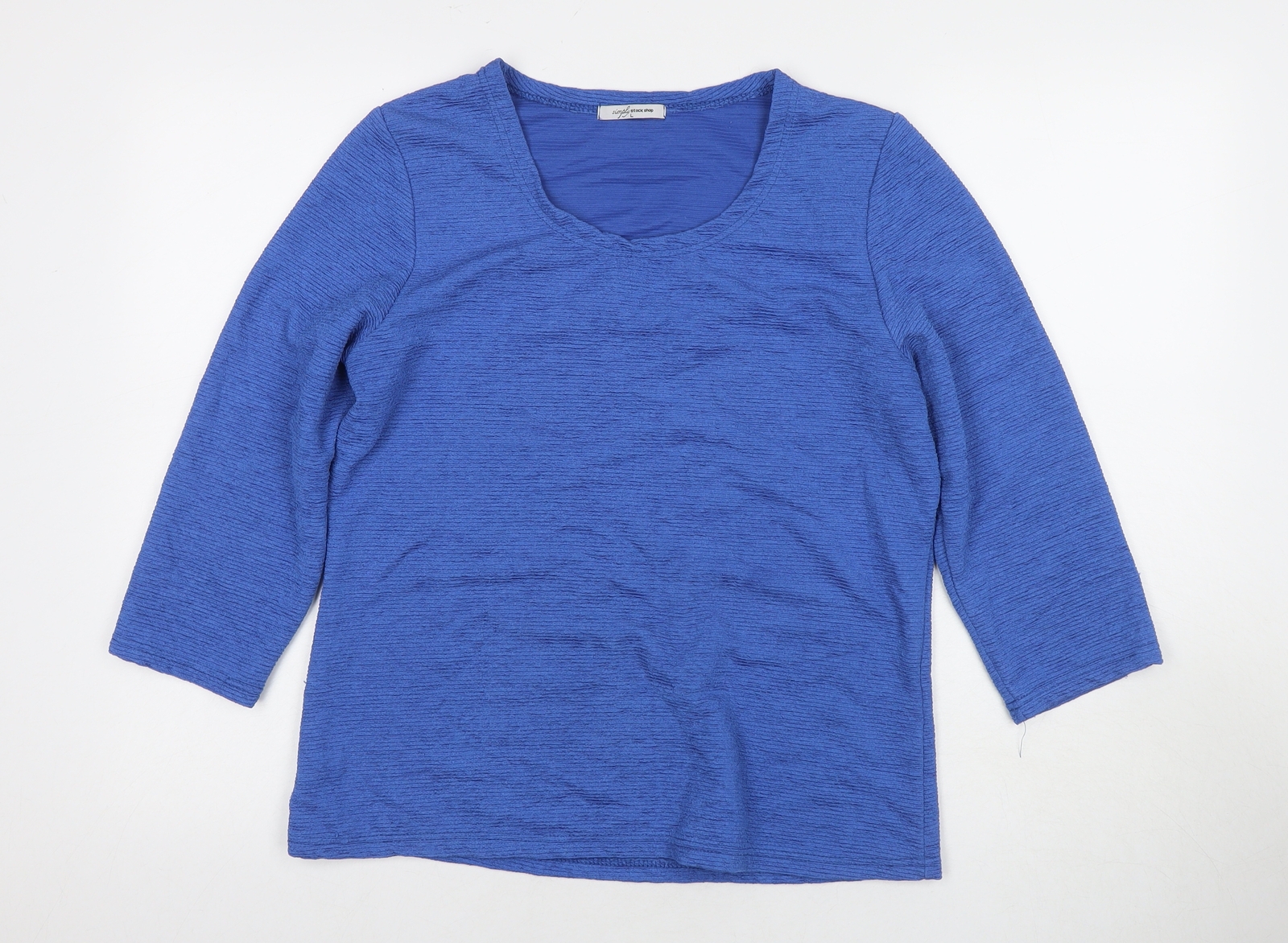 Stock Shop Womens Blue Polyester Basic Blouse Siz… - image 1