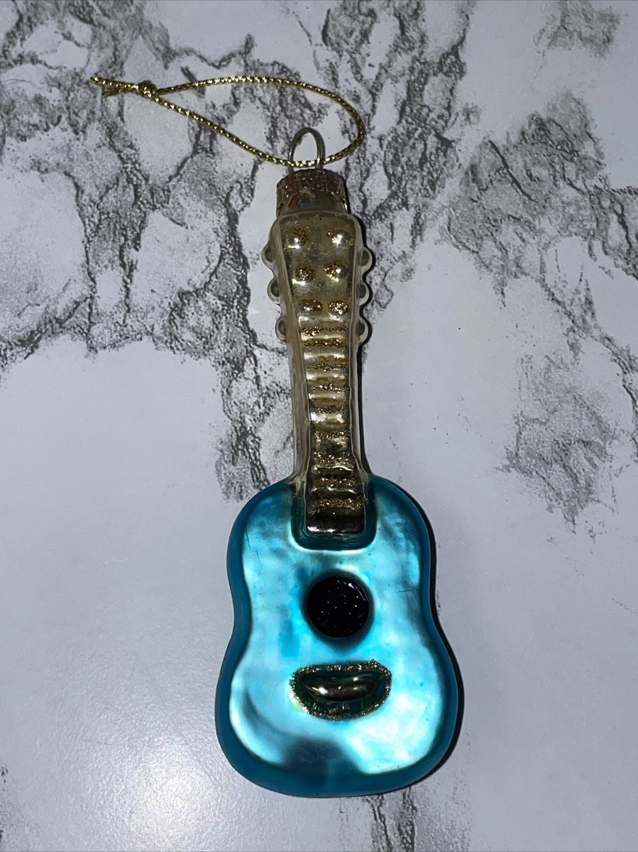 Thomas Pacconi Vintage Blown Glass GUITAR Christmas Tree Ornament