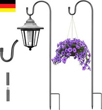 2 Stück Garten Schäferhaken Hirtenhaken Metall Haken Laternenhalter Laternenstab