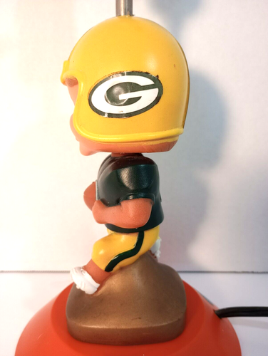 GREEN BAY PACKERS BOBBLEHEAD DESKTOP LAMP Homemade Condition Issues Read B4 Buy - Picture 18 of 24