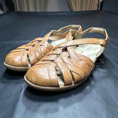 Bjorndal Brown Strappy Sandals Women's Size 8 soft Leather Fisherman - 800 - Picture 6 of 11