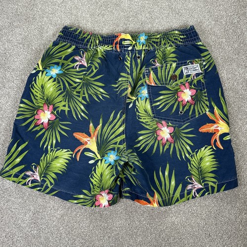 Polo Ralph Lauren Shorts Mens Navy Blue Floral Small Hawaiian Elastic Waistband - Picture 5 of 9