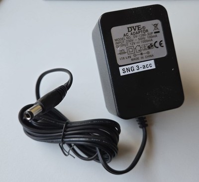 DVE Netzteil SNG-3 AC Adapter DV-1280-3UP Output 12V 1000mA Stromversorgung