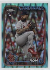 2024 Topps Chrome Aqua RayWave Refractor 56/199 Drew Rom #195 1bi0