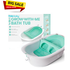 Frida Baby 4 in 1 Grow with Me Baby Bathtub Newborn to Toddler White