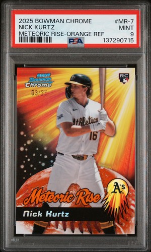 Nick Kurtz [Orange] #MR-7 2025 Bowman Chrome Meteoric Rise card