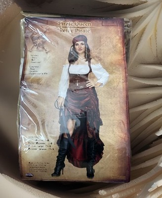 Pirate Queen Women s Fun World Costume Size Medium/ Large See Pics, RE:$43