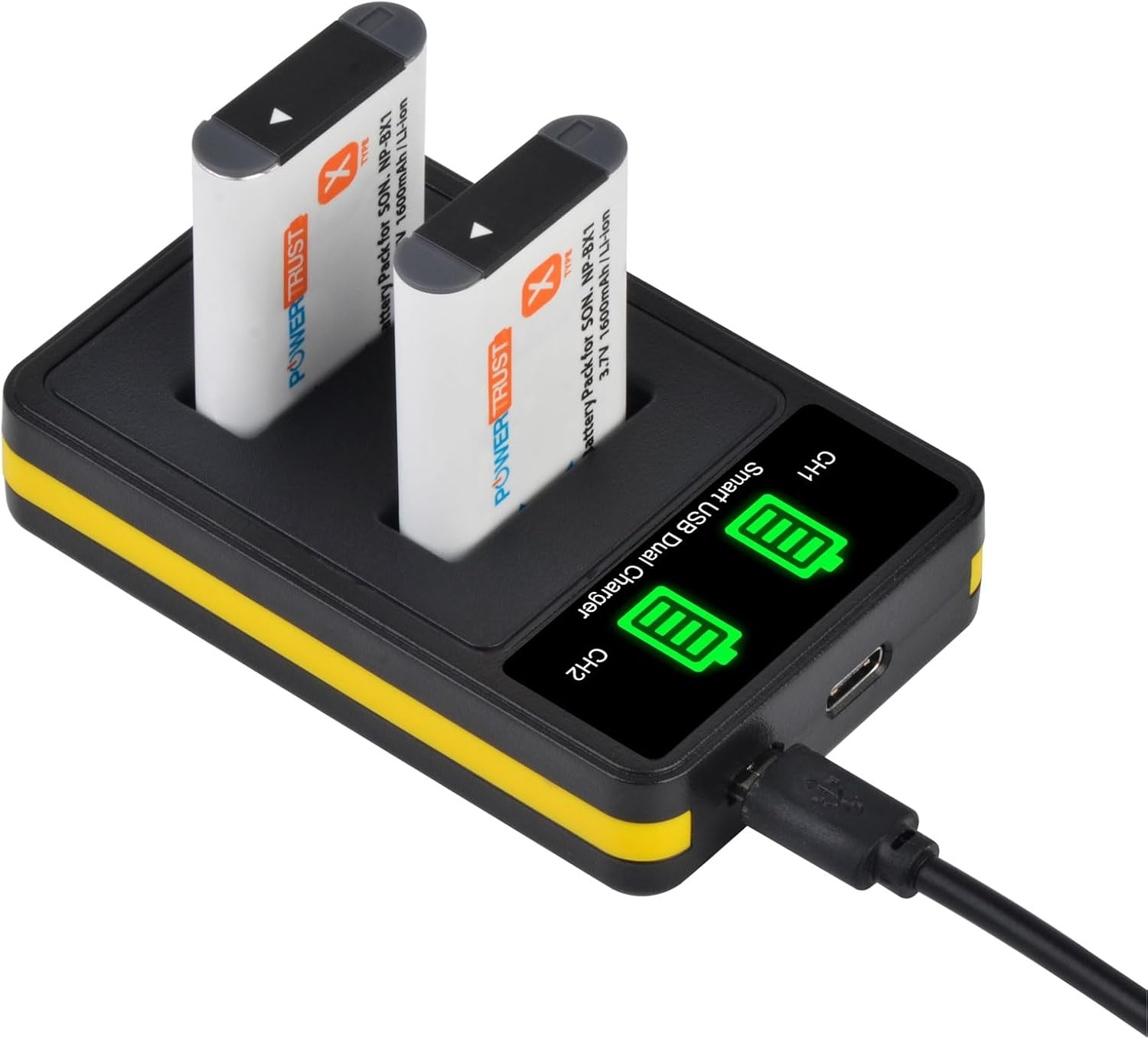 2Pcs NP-BX1 Battery and Charger for Sony DSC-RX100 VII, RX100VA, RX100 VI, ZV-1,