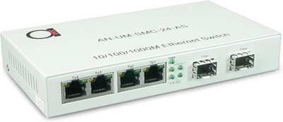 2 x Open SFP Slot + 4 x UTP Cat5e/Cat6 10/100/1000 Copper Ports - Gigabit Eth...