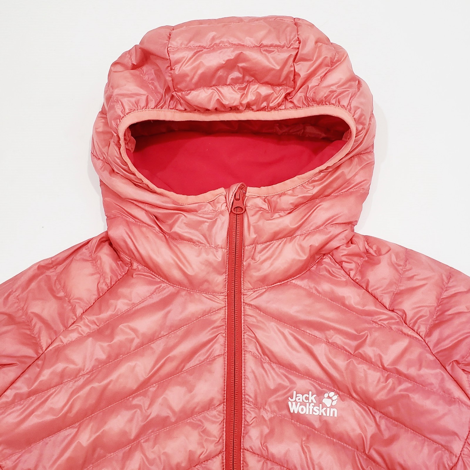 JACK WOLFSKIN 1205371 Mountain 700 Down Padded Quilt Jacket Hood Lightweight S-M image 5