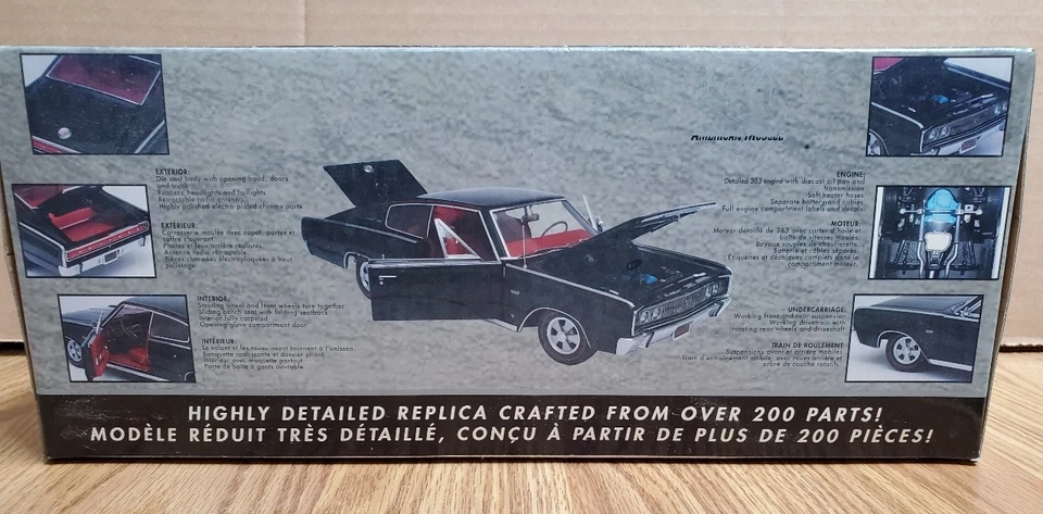 RC2 ERTL American Muscle Authentics 1966 Dodge Charger Black 1:18 New - Image 4 of 4