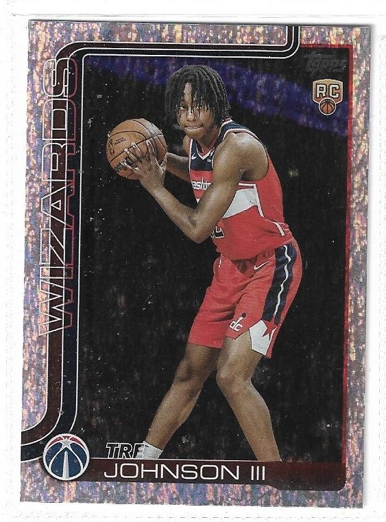 TRE JOHNSON (WASHINGTON WIZARDS) - 2025-26 TOPPS "HOLO FOIL" PARALLEL RC #206