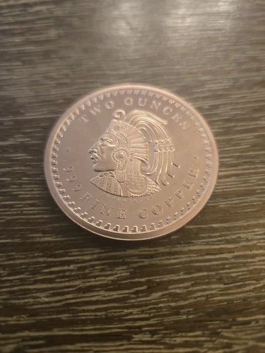 2 oz. Aztec Calendar Copper Round - Golden State Mint .999 Fine bullion bu