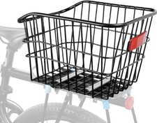 ZTZ Rear Bike Basket, Waterproof Bicycle Basket, Large Capacity Bicycle Rack (L)