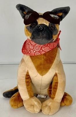 Fallout 4 Dogmeat Bethesda Plush Stuffed Animal Dog Bandana + Goggles