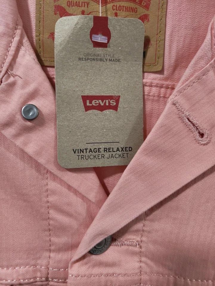 Chaqueta de Camionero LEVI'S NUEVA CON ETIQUETAS De Colección Calce Relajado Peaches 'N Crema - M Foto 2 de 4