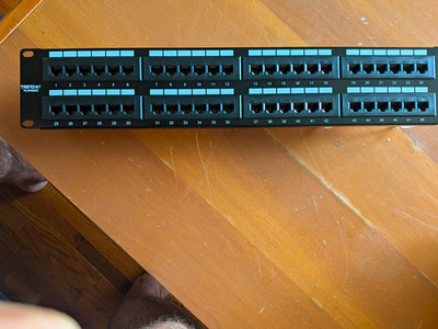 TRENDnet TC-P48C6 48-Port Cat6 RJ-45 Patch Panel 2U 19in Rackmount