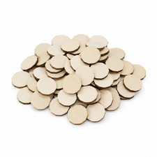 Wooden Trolley Token – 12-Sided – £1 Keyring – Natural Wood Shopping Eco Coin
