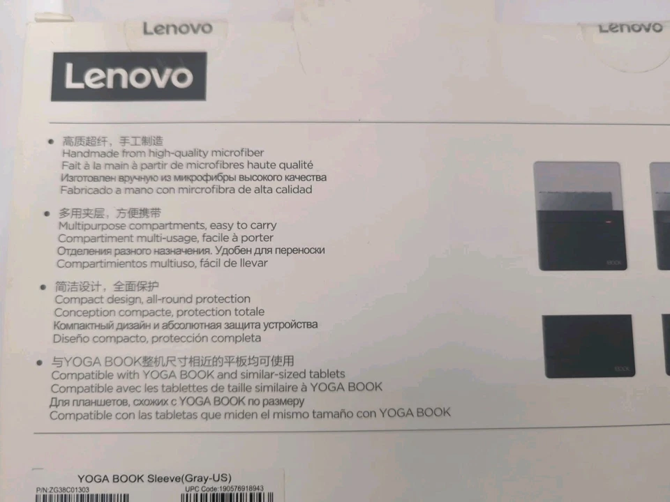 Lenovo ZG38C01303 Yoga Book Sleeve Grey New In Damaged Packaging - Image 3 of 4