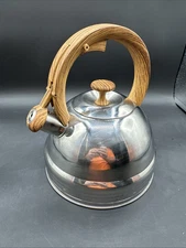 Well Equipped Kitchen Stainless Steel Teapot With Wood Handle