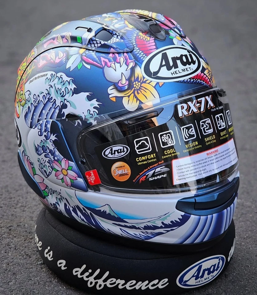 ARAI RX-7X ORIENTAL PLANO AZUL hetmet Edición Limitada Foto 2 de 4