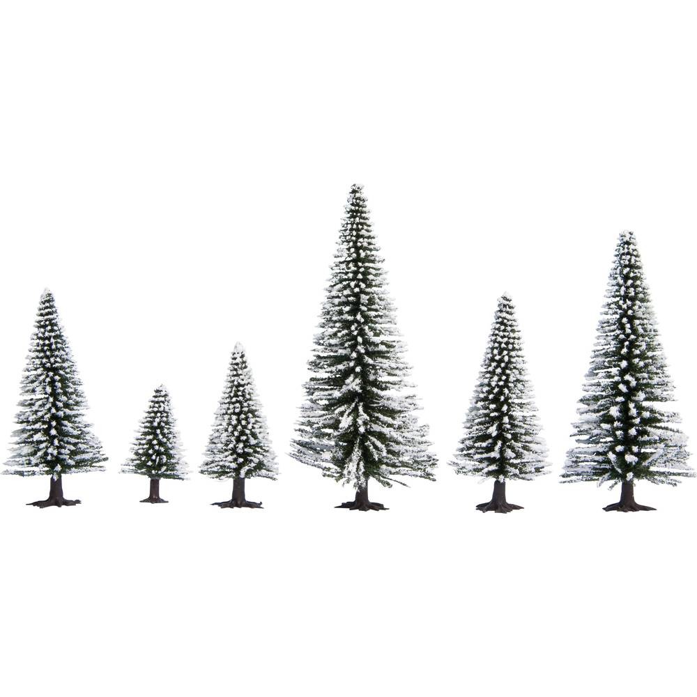Assortiment d'arbres sapin enneigé miniature 50-140mm pour diorama de Noël et paysage hivernal
