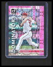 2020 Max Scherzer - Donruss Pink Fireworks Dominators #D-1 Nationals 
