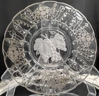 Depression Era Sterling Silver Overlay Reverse Relief Frost 11" Serving Plate