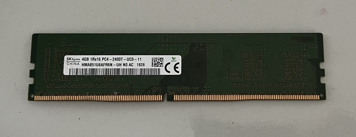SK Hynix 4gb Pc4-2400t Ddr4 Desktop Memory Hma851u6afr6n-uh for